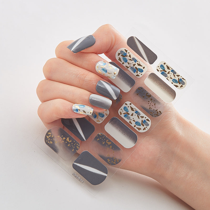 Luxurious metallic nail stickers for professional use