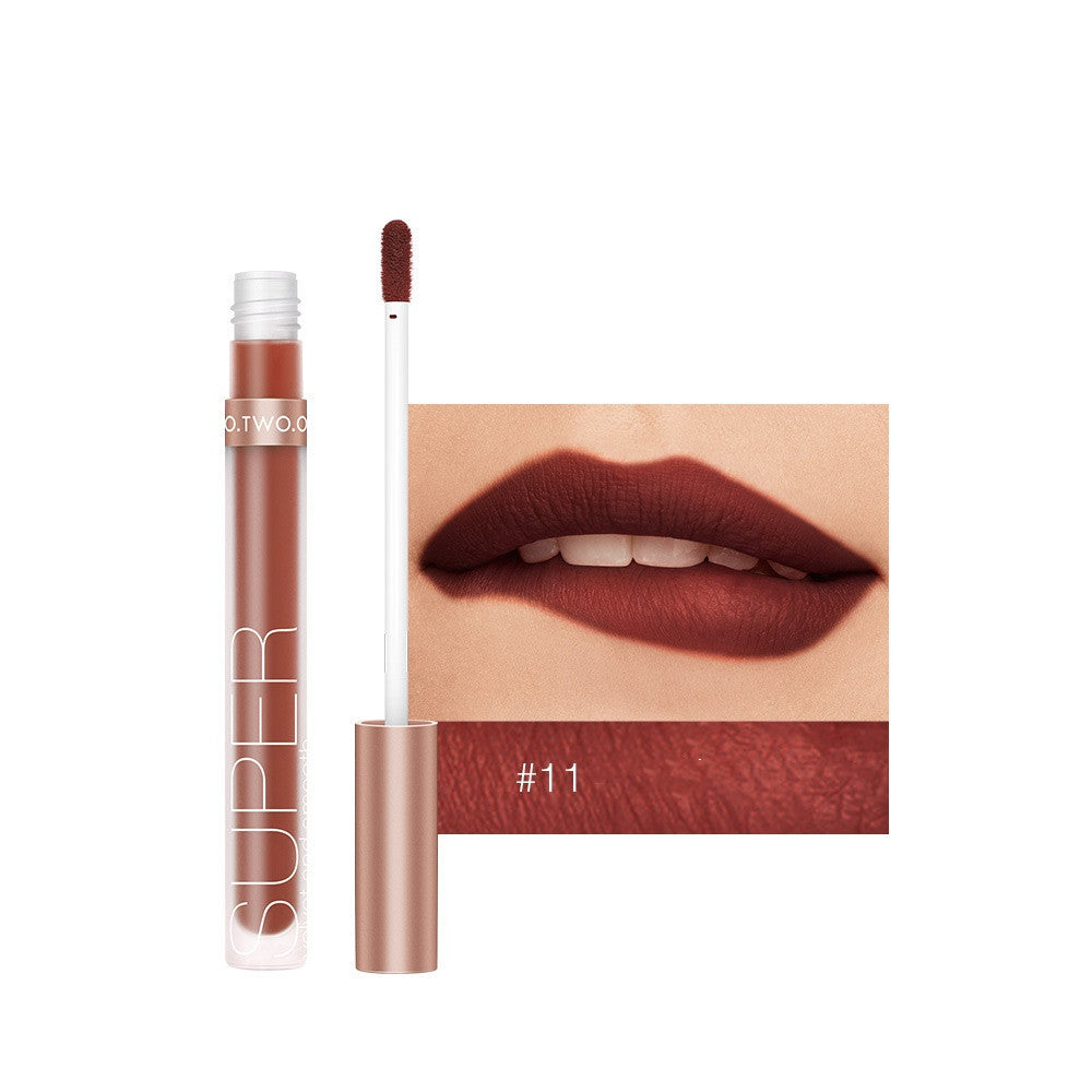 12 Color Honey Velvet Matte Lip Gloss Set in various shades