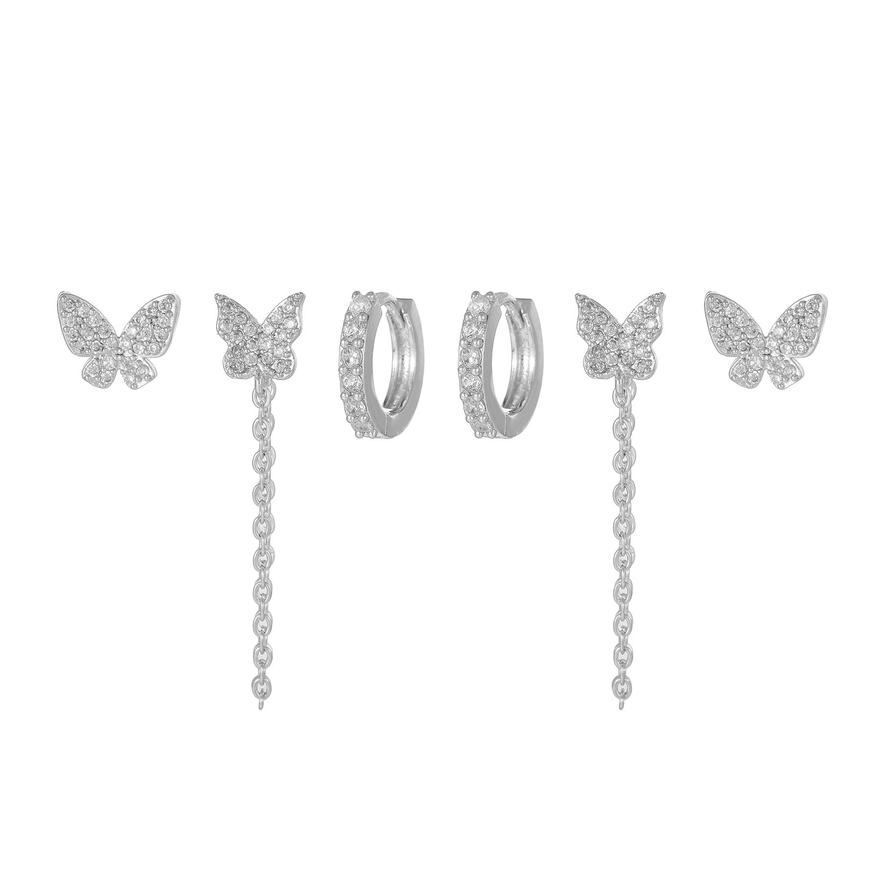 Niche Design Stud Earrings Female Fashion Butterfly