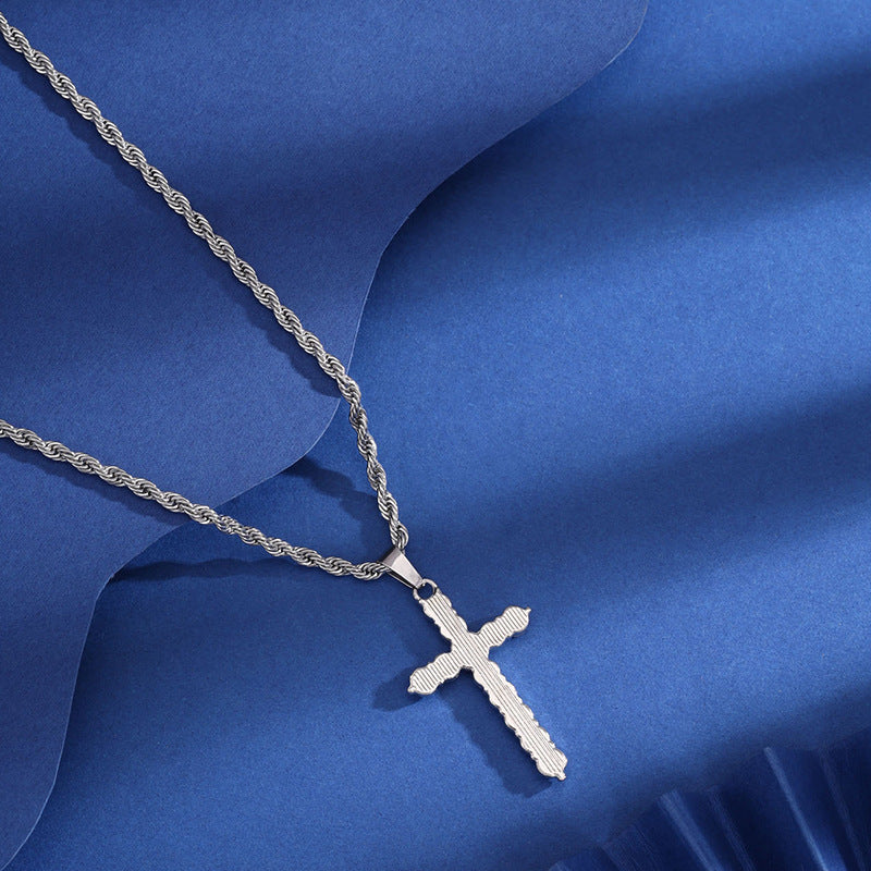 Hip Hop Diamond Cross Necklace For Women