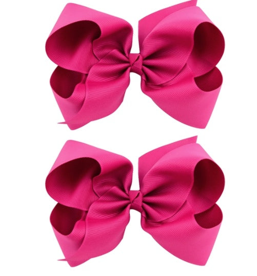 Polyester Bow Hairpin, 6 Inch Size