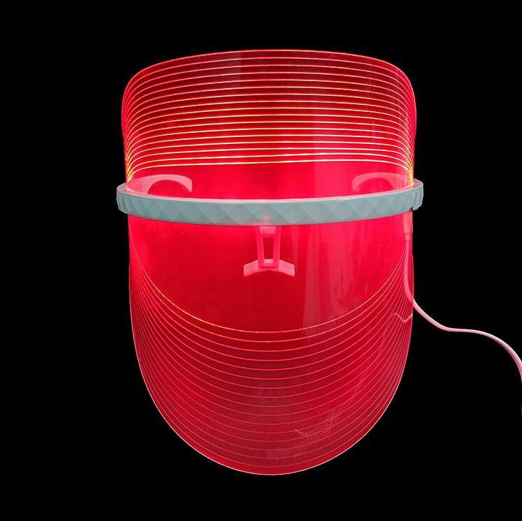 Red light therapy mask close-up