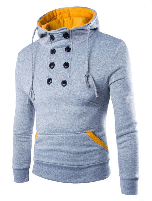 Side view of men’s hoodie showcasing relaxed fit