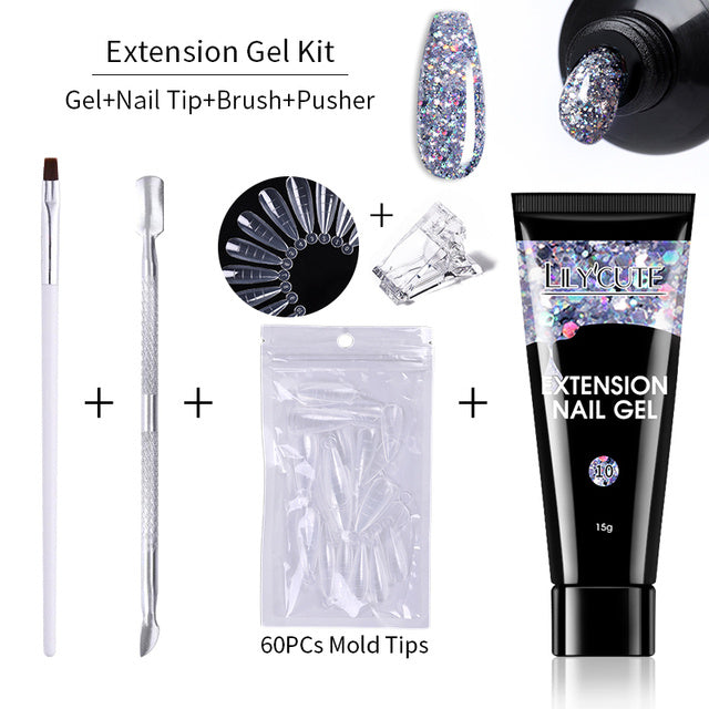 Smooth Application of Nail Extension Gel with Nail Pen