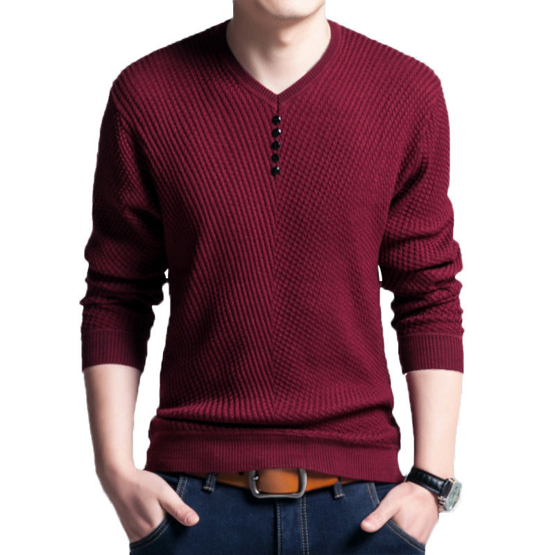 Korean style casual sweaters for men