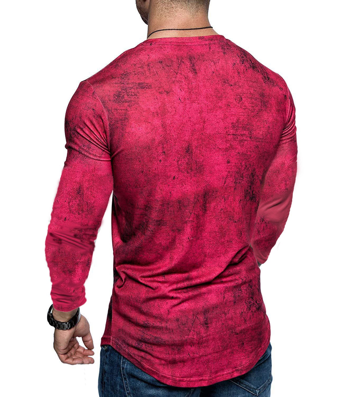 Tie-dye round neck fitness t-shirt