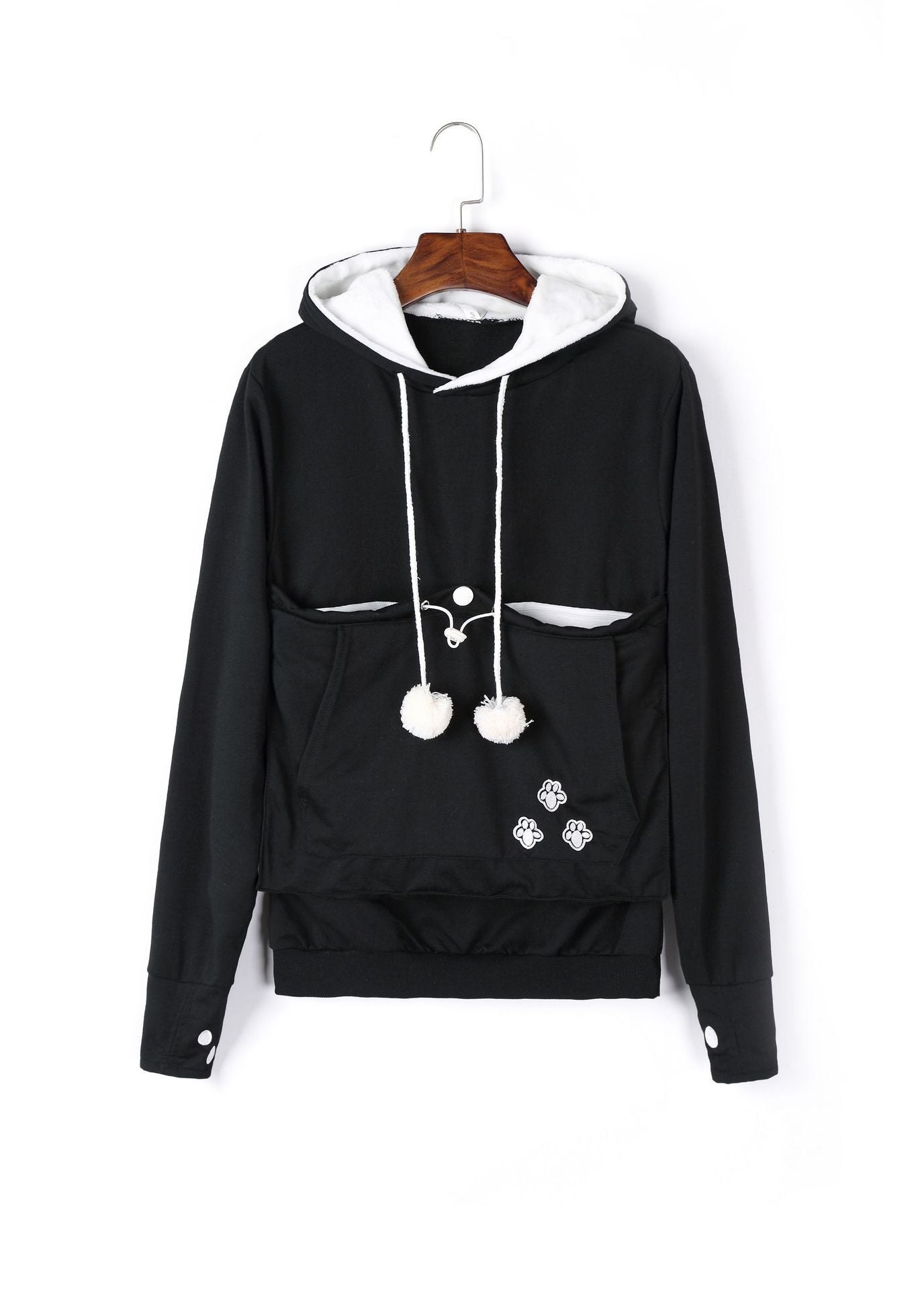 Winter Hoodies Pullover Sweatshirts With Cat Pocket 