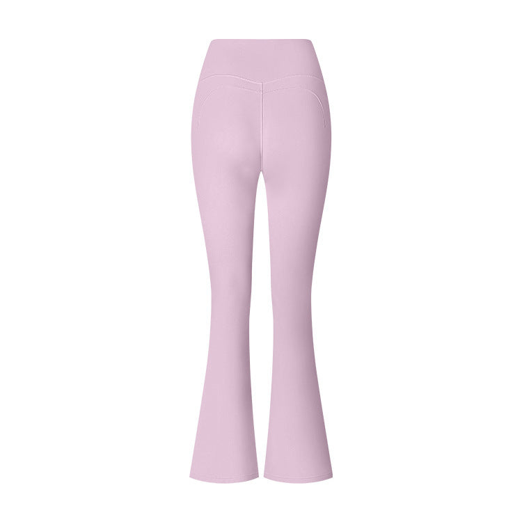 Women's Yoga High Waist Slim Trousers Pants pink