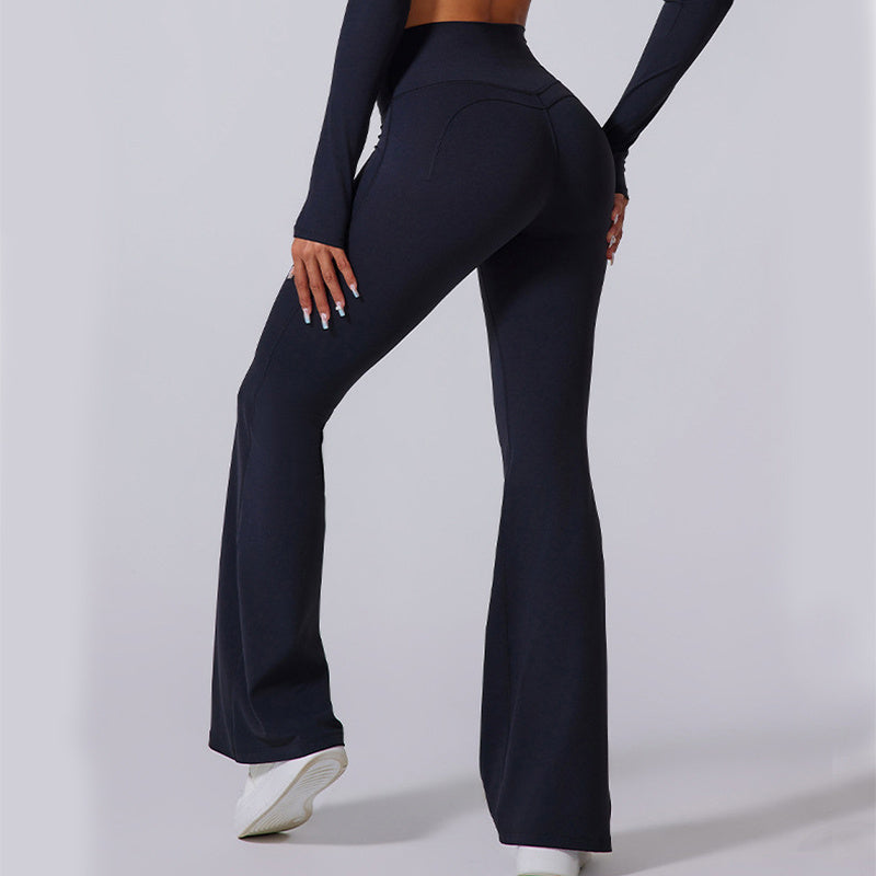 Yoga High Waist Slim Trousers Pants black