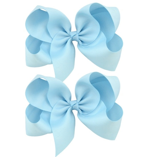 6 Inch Bow Hairpin for Children - 30 Colors, European Style