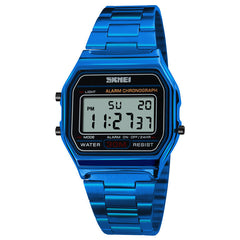 Mens Retro Electronic Watch Steel Band Lightweight Watch