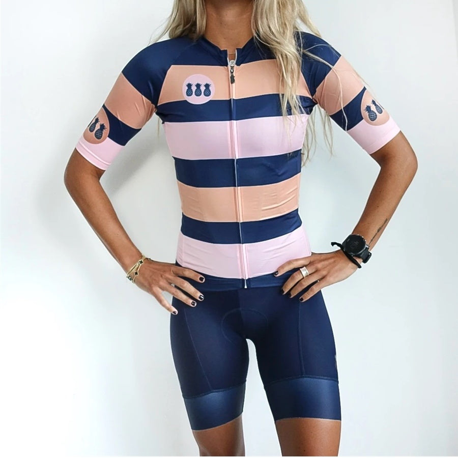 Short-sleeved Bib Cycling Jersey Suit