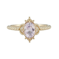 Silver Crown Bubble Amethyst Lace Women's Ring