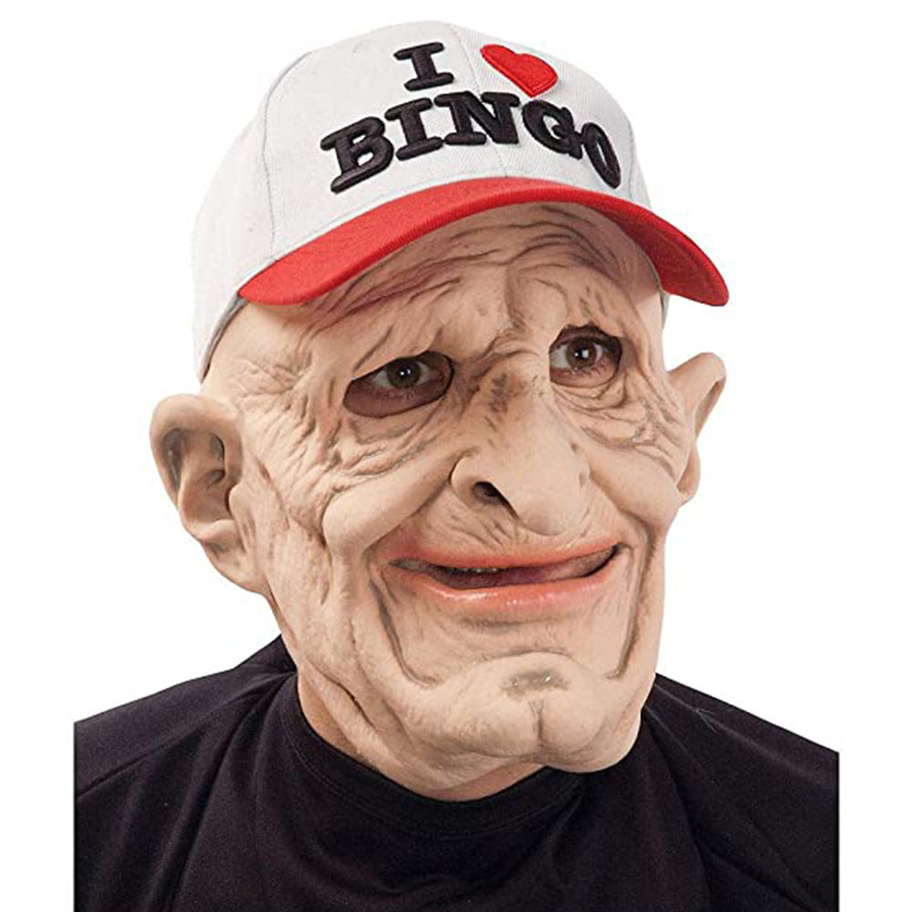 Halloween Granny Mask Latex Headgear Wig Mask