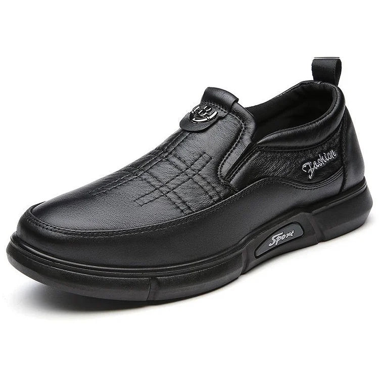 Men's Leather Shoes Daddy's Shoes For Middle-aged And Elderly People Soft Bottom