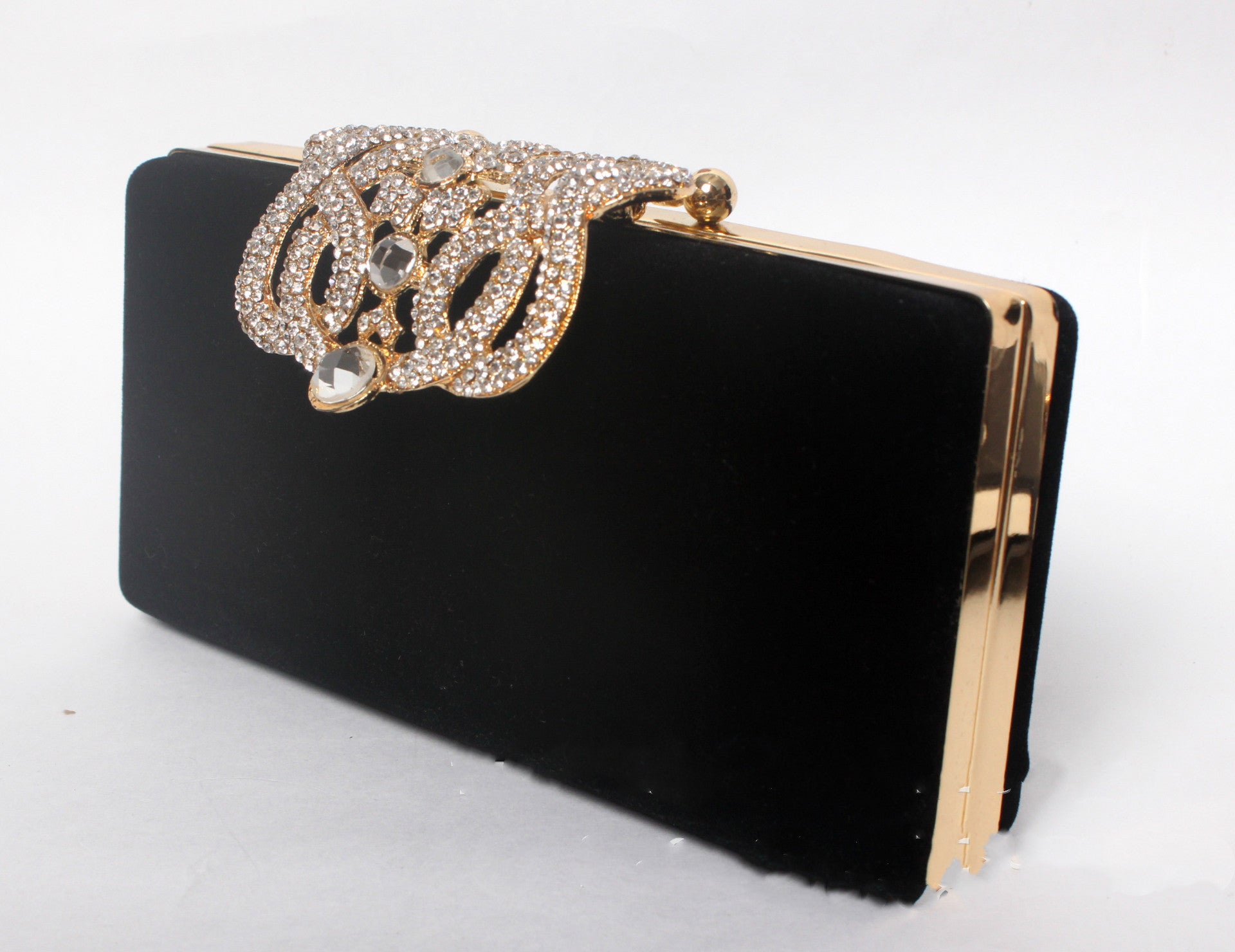 Rhinestone Crown Suede Ladies Bridal Bag