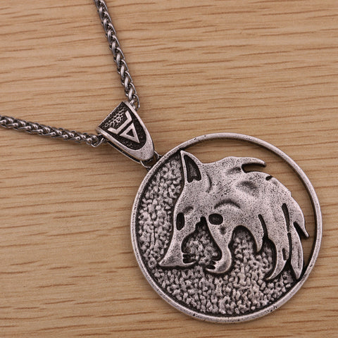 Hot Selling Wolf Head Titanium Chain Necklace