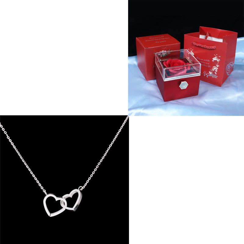 Double Heart Pendant Necklace