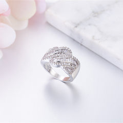 Women's Fashion Simple Zircon Twisted String Ring