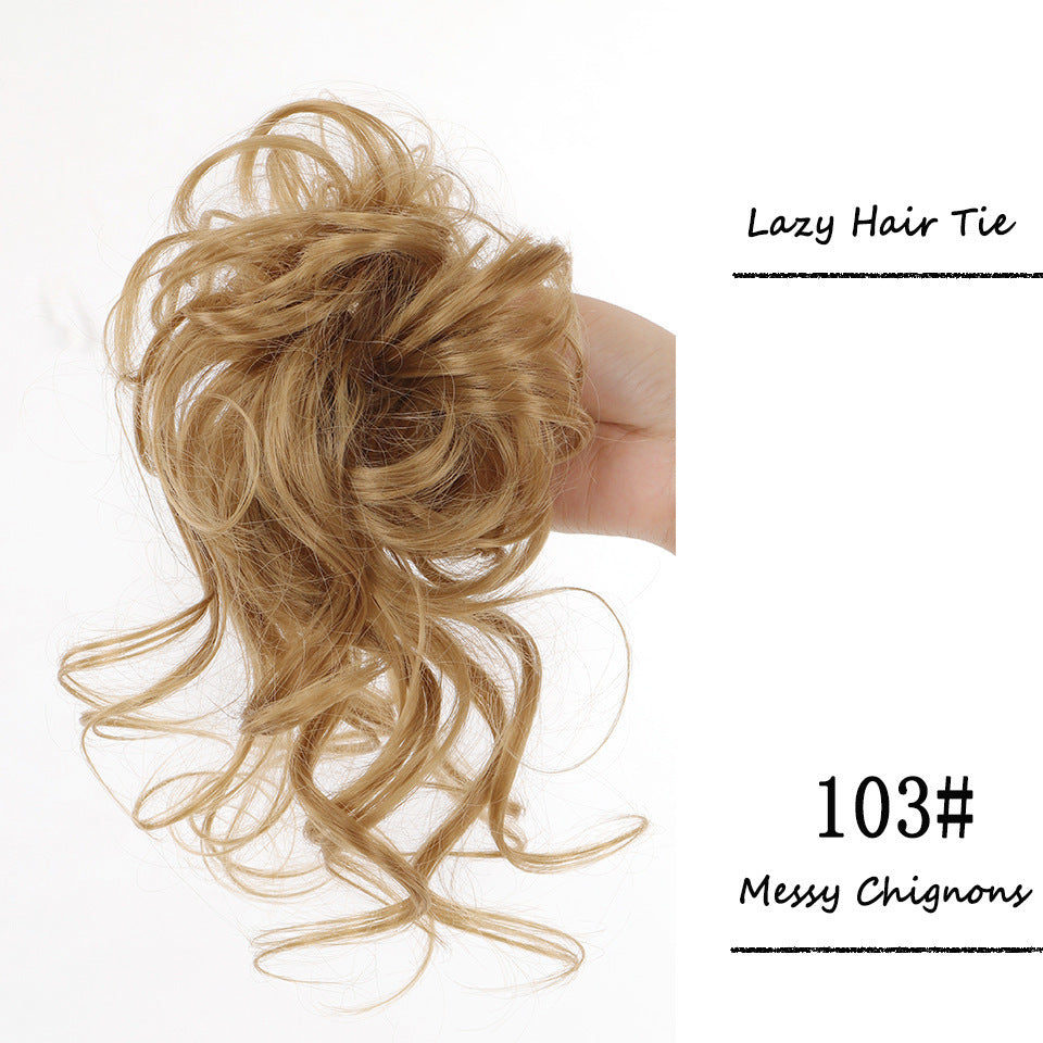 Women's Hair Band Long Beard Curly Hair Natural & Fluffy Lazy Updo Hair Chemical Fiber