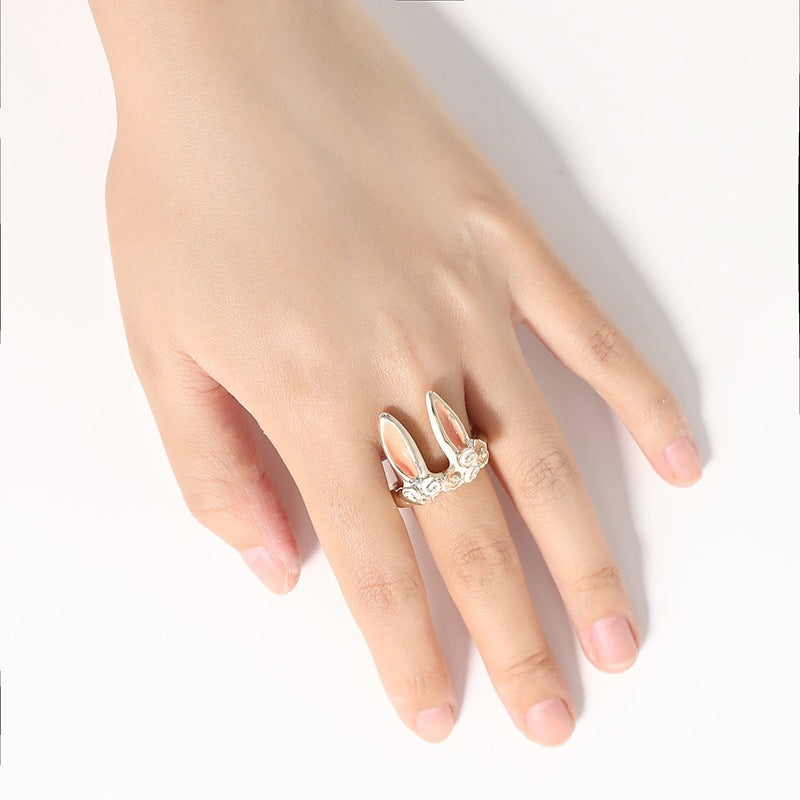 Rabbit Ear Ring Women's Oil Drop Color Ring