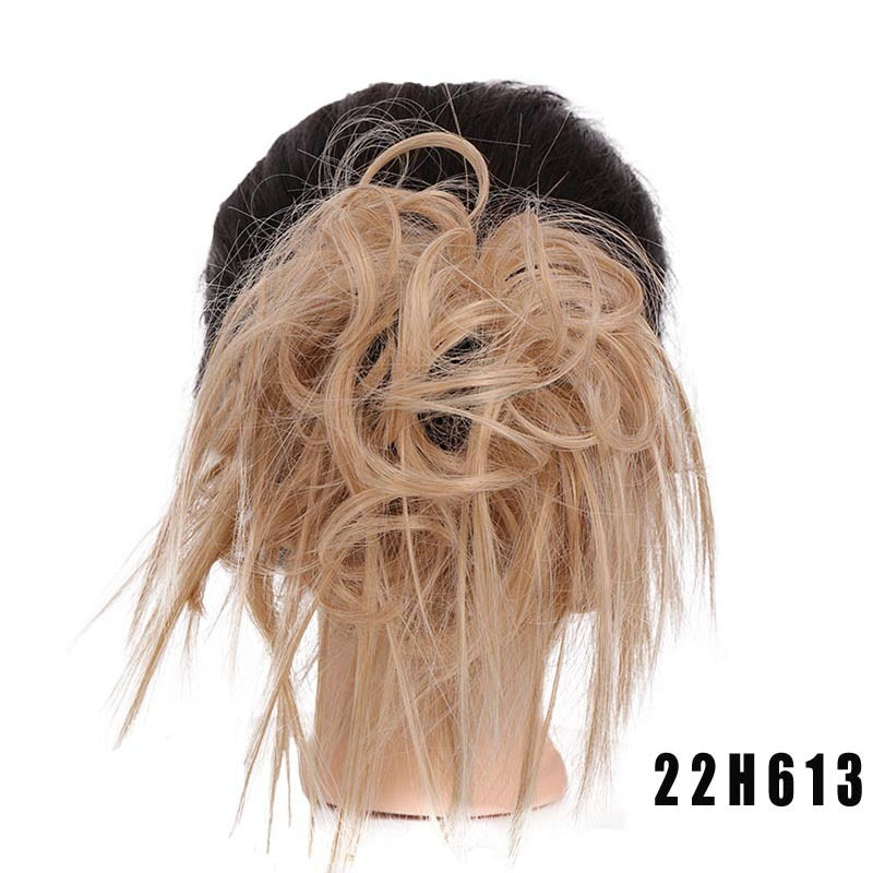 Messy Hair Bun Scrunchies with Elastic Band, Clip-in Hair Extensions for Women- Fluffy European & American Style Hair Accessories