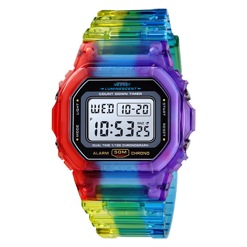 Transparent Belt Sports Watch Female