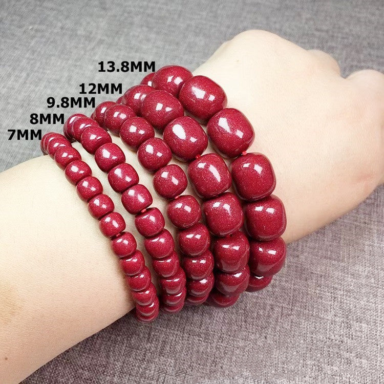 Old-shaped Beads Bracelet Natural Purple Gold Sand For Men And Women