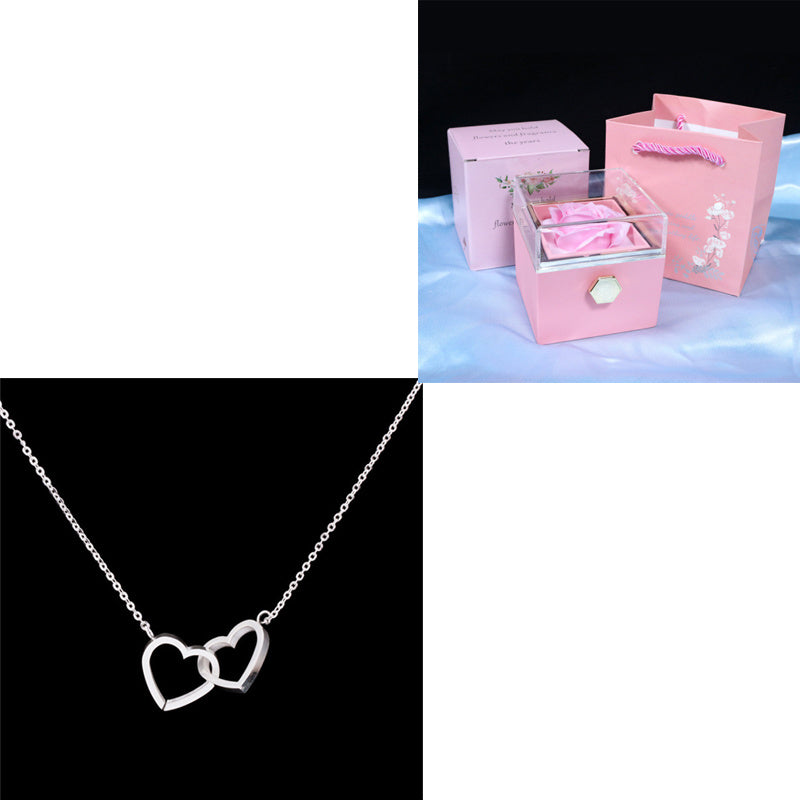 Double Heart Pendant Necklace