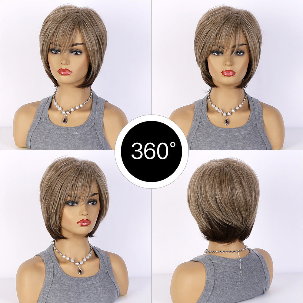 Women's Fashion Realistic High-temperature Fiber Micro-volume Short Hair Wig