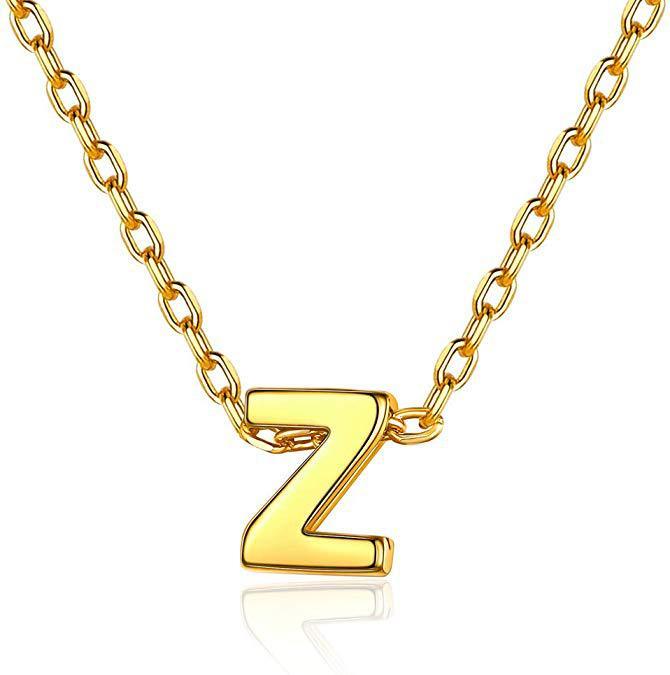 Gold 26 Letter Pendant Necklace European And American Simple