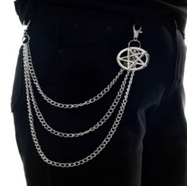 Hip Hop Fashion Metal Crescent Pendant Waist Chain