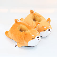 Cute Soft Cute Corgi Slippers Animal Home Plush Cotton Shoes