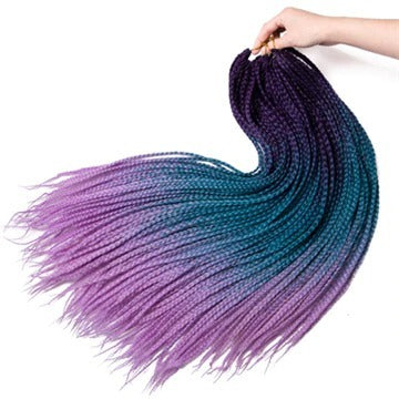 Women's Gradient Color Synthetic Fiber Braided Three Strand Wig