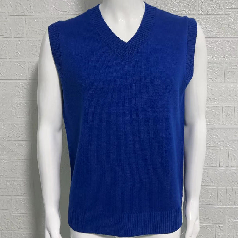 Knitwear Street Slim Fit V-neck Sleeveless Vest