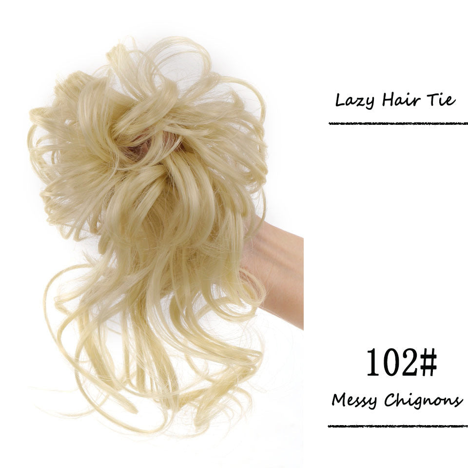 Women's Hair Band Long Beard Curly Hair Natural & Fluffy Lazy Updo Hair Chemical Fiber