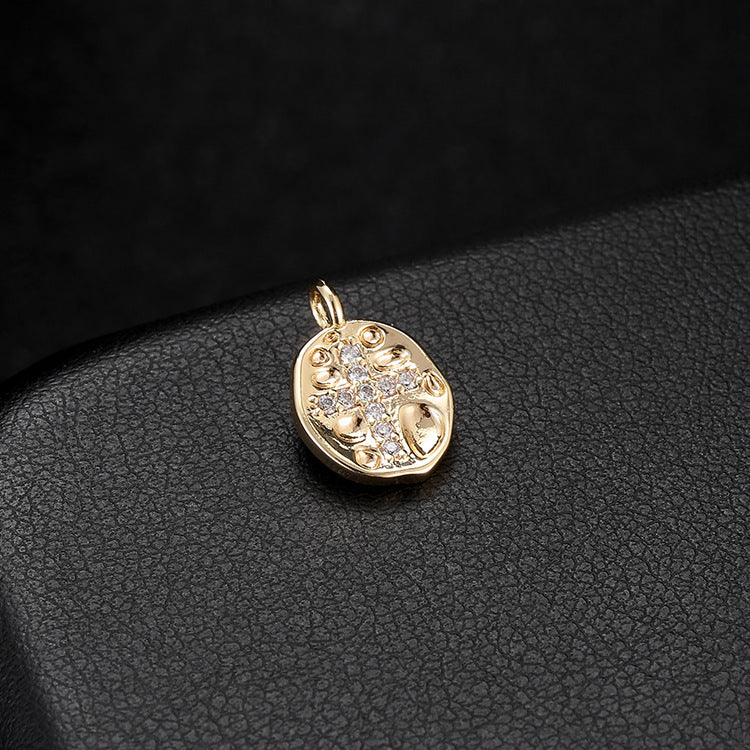 Micro-inlaid Zircon Sun Flower Pendant