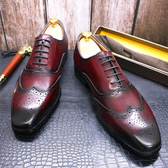 Men's British Style Brogue Leather Men's Shoes