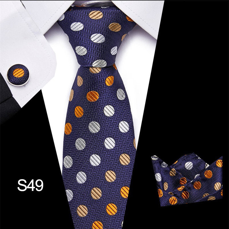 Men's Polyester Silk High-grade Twill Gold Tie