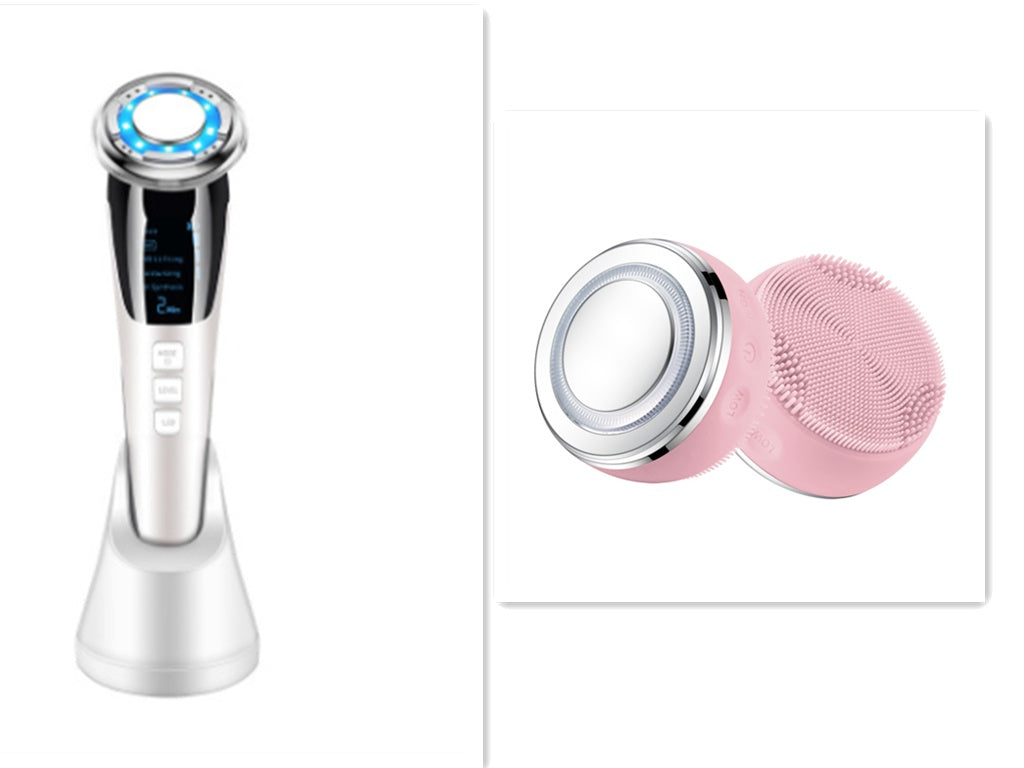 Ultrasonic LED Photon Vibration Light Therapy Massage Apparatus Micro-current Beauty Apparatus