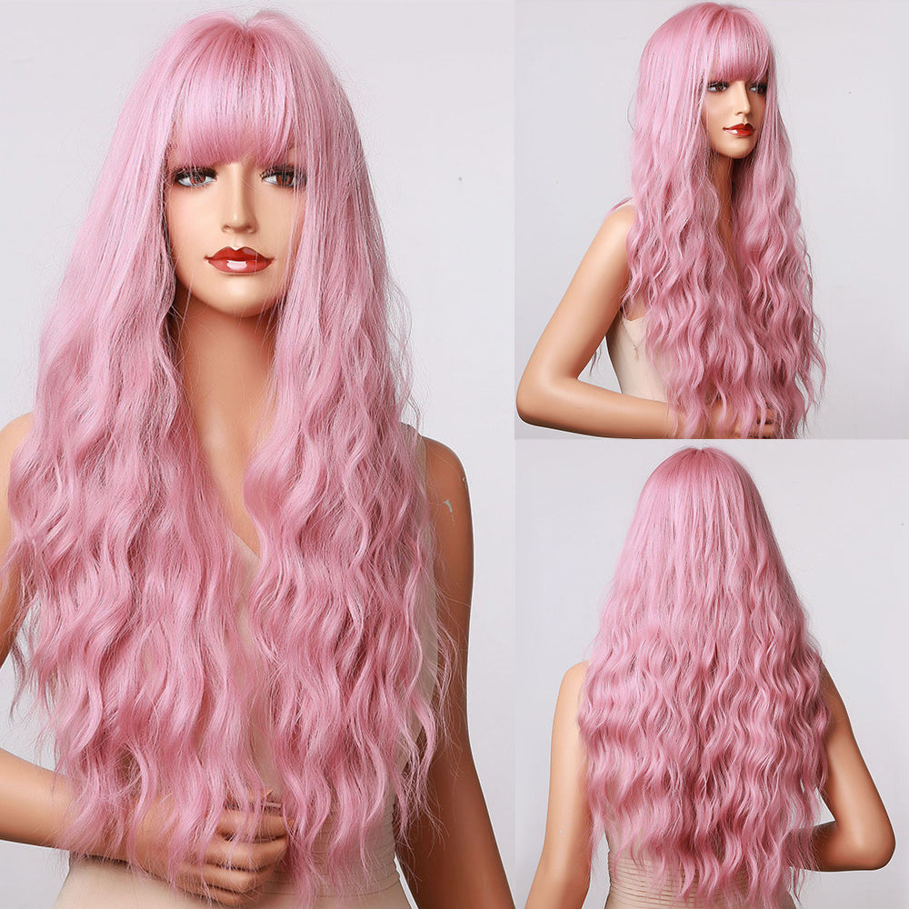 European And American Wig Female Eight Bangs Gradient High Temperature Silk Wig Headgear