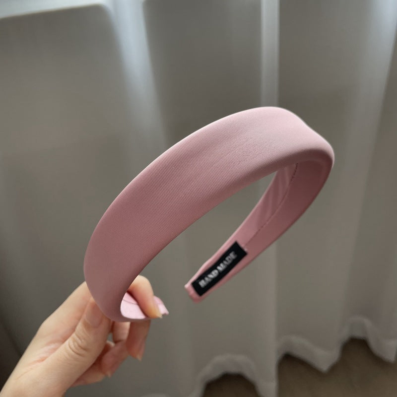 Women's Fashion Retro Solid Color Simple Sponge Hair Band