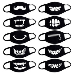 Funny Expressions Creative Teeth Warmth Cotton Dustproof Mask