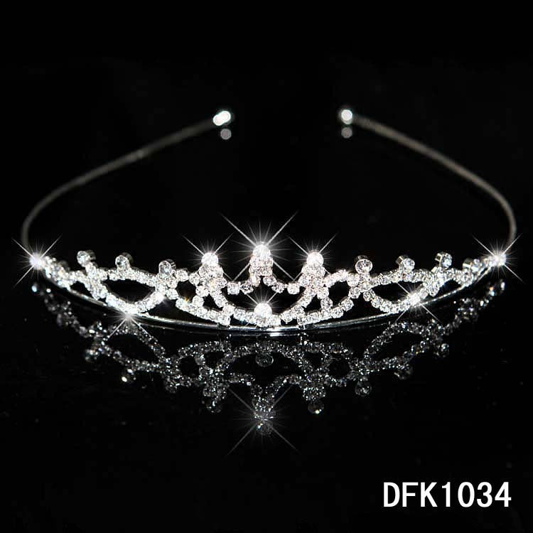 Korean Style Bridal Crown Headdress Diamond Alloy Women's Hair Band Accessories Girls Children Diamond Jewelry Wholesale