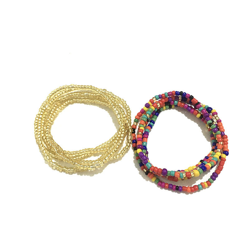 Multi-layer Handmade Color Bead Beach Chain