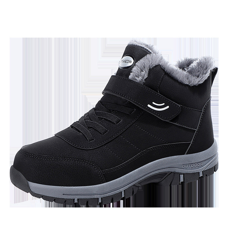 New Shoes For The Old Autumn And Winter High-top With Velvet Thick Cotton Shoes Non-slip Sneakers Mother Snow Boots