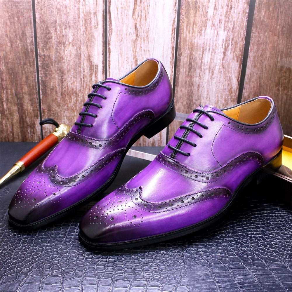 Men's British Style Brogue Leather Men's Shoes