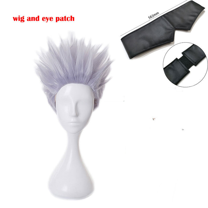 Heat Resistant Hooded Party Wig Eye Mask