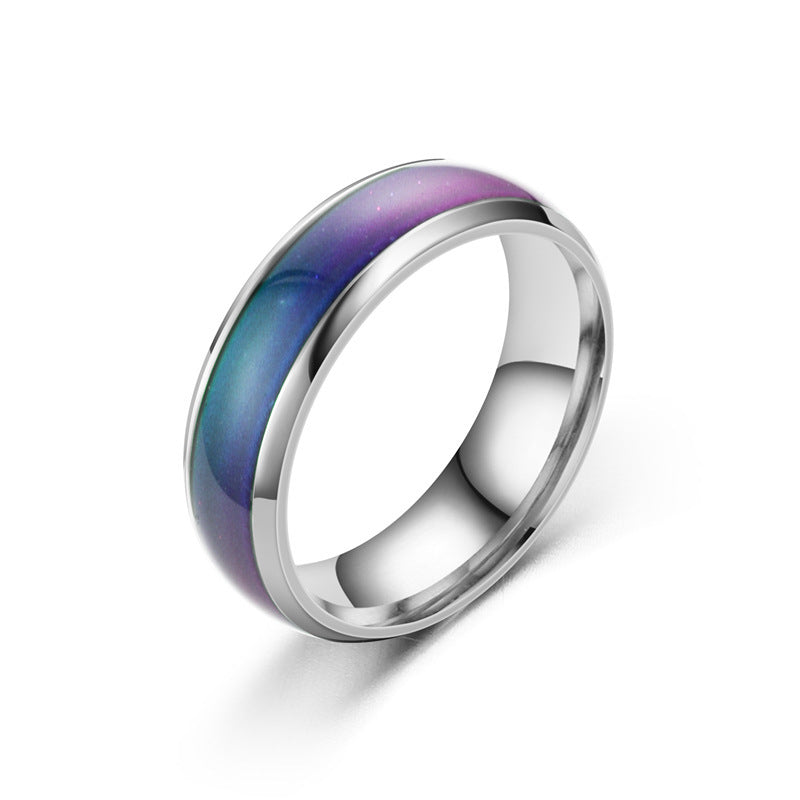 New Disgn Temperature Change Color Mood Ring Hot Sale Jewelry Smart Discolor Rings Best Gift For Friends Free Shipping