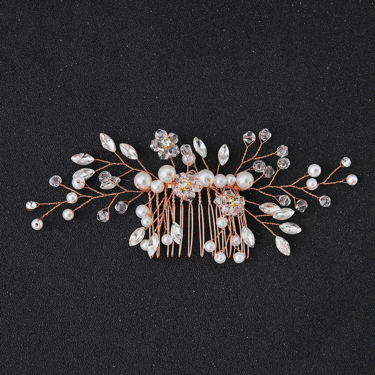 Vintage Minimalist Bride's Hair Comb Wavy